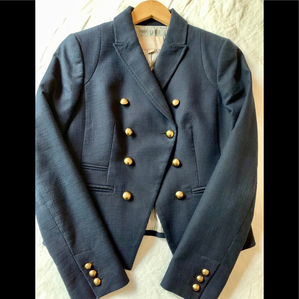 Banana Republic Double Breasted Navy Blazer